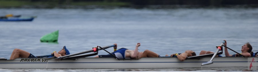 Women rowing